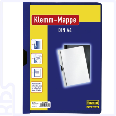 Klemm-Mappe Idena 300572, A4, blau