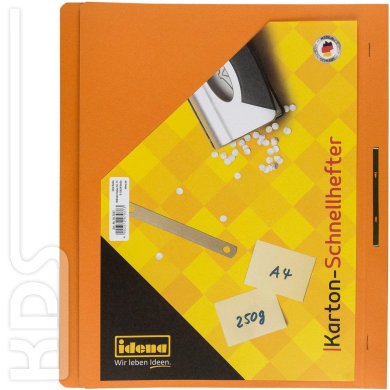Idena flat file, cardboard, 250g, DIN A4, orange