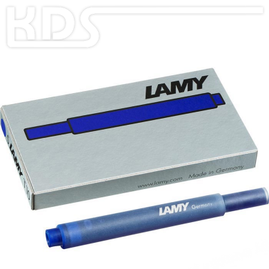 LAMY Tintenpatronen T10, 5er Packung, blau