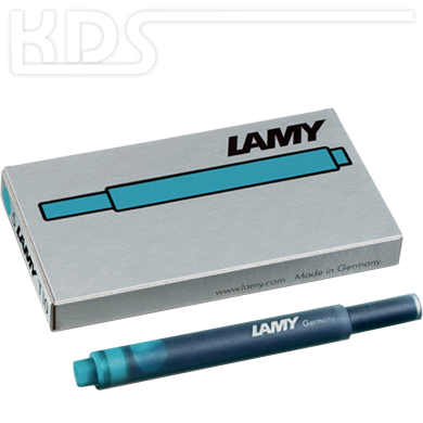 LAMY Tintenpatronen T10, 5er Packung, türkis