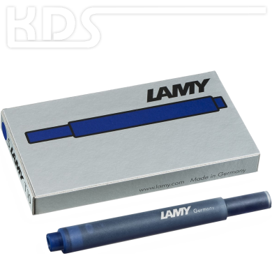 LAMY Tintenpatronen T10, 5er Packung, blau-schwarz