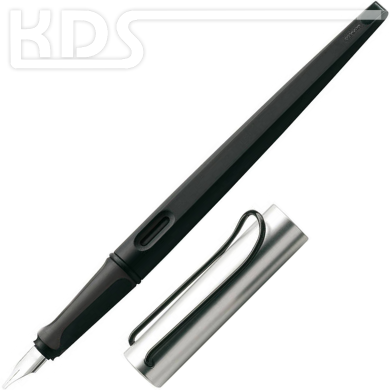 LAMY joy AL Füllhalter 11 (1,1 mm) - Schönschreibfüller, schwarz + Alu