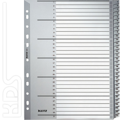 Register A4, Zahlen 1-31, 31-teilig, PP, Leitz 1281-00-00