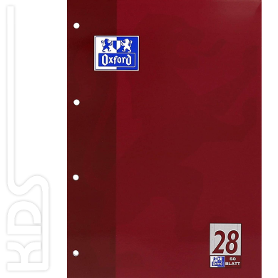 Schulblock A4 kariert (Linieatur 28), Oxford, 50 Blatt, 90g/m²