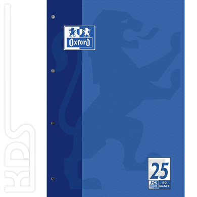Schulblock A4 liniert (Linieatur 25), Oxford, 50 Blatt, 90g/m²