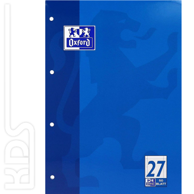 Schulblock A4 liniert (Linieatur 27), Oxford, 50 Blatt, 90g/m²