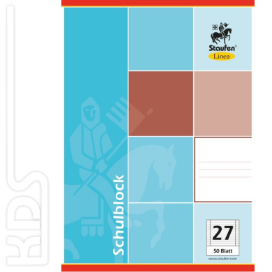 Schulblock A4 liniert (Linieatur 27), Staufen, 50 Blatt, 60g/m²