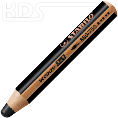 Stabilo colored pencil Woody 3-in-1 - black