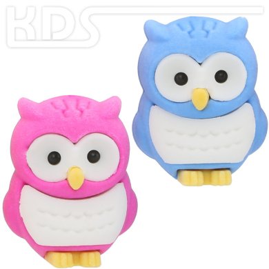 Eraser 'Owls'  -  Trendhaus 937575, BLUE + PINK