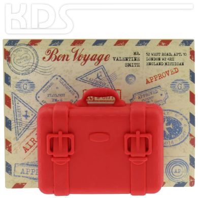 Eraser 'Bon Voyage'  -  Trendhaus 938060, RED