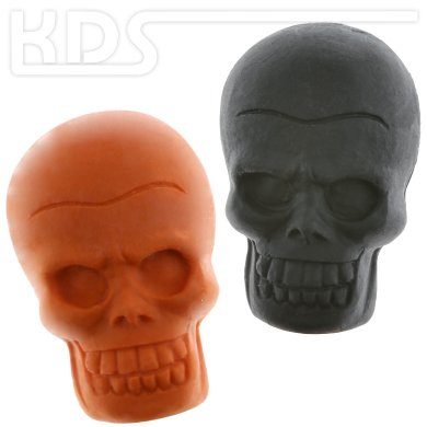 Eraser 'Skull' - Trendhaus 939159, black + ORANGE