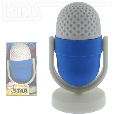 Eraser 'Microphone'  -  Trendhaus 943309, BLUE
