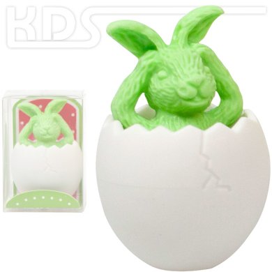 Eraser ' Rabbit in Egg' - Trendhaus 947666, GREEN