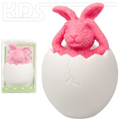Eraser ' Rabbit in Egg' - Trendhaus 947666, PINK
