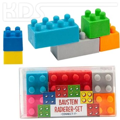 Radierer ''Block Box'' Klemmbausteine - Trendhaus 950765