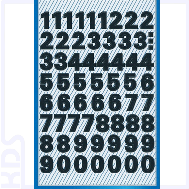 Z-Design Sticker Zahlenetiketten, 9.5mm, Folie