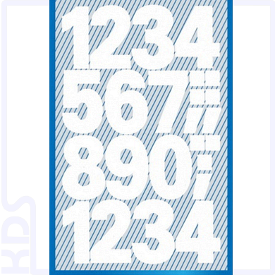 Z-Design Sticker Zahlenetiketten, 25mm, Folie