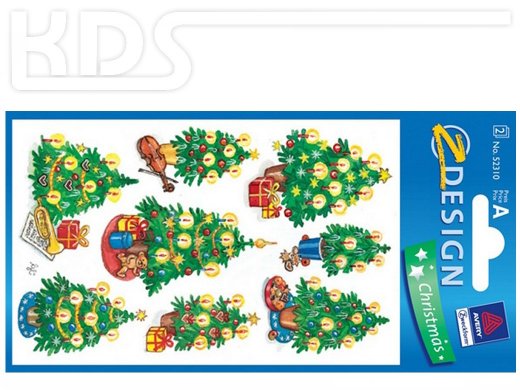 Z-Design Sticker 'Weihnachtsbäume', beglimmert