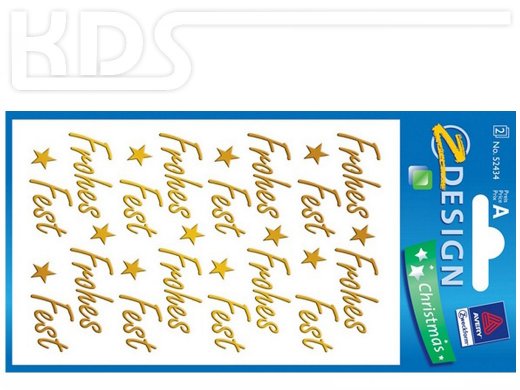 Z-Design Sticker 'Frohes Fest', transparente Folie