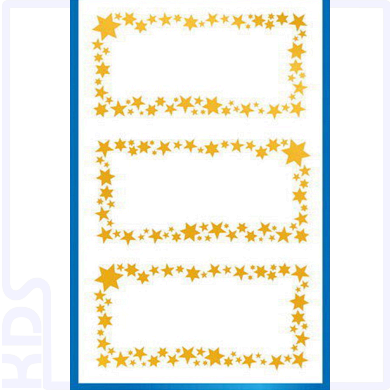 Z-Design Sticker Geschenketikett 'Widmung', Goldprägung