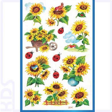 Z-Design Sticker 'Sonnenblumen', glitzernd