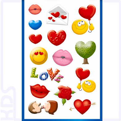 Z-Design Sticker 'Emoticon Liebe'
