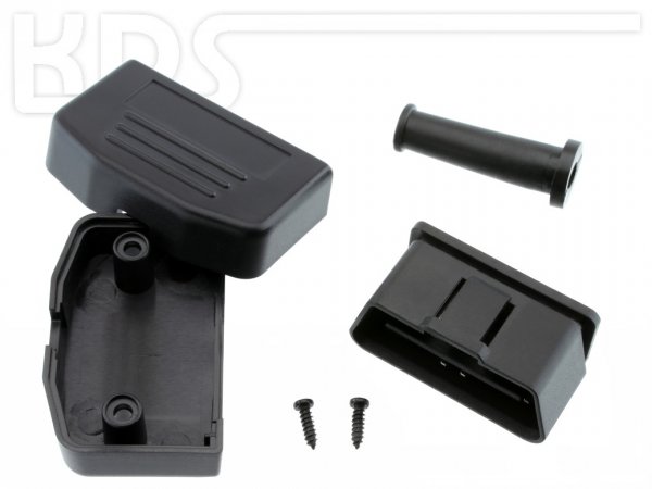 OBD-2 Connector 44-PVC - (SAE J1962 Typ A) - with 35mm PVC Strain relief