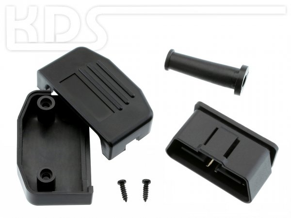OBD-2 Connector 42-PVC - (SAE J1962 Typ B) - right angle with 35mm PVC Strain relief