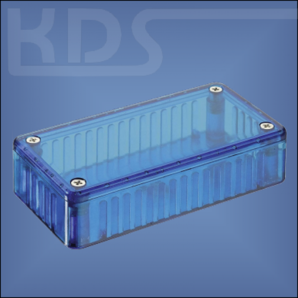 Enclosure - 112x62x27mm - Translucent blue