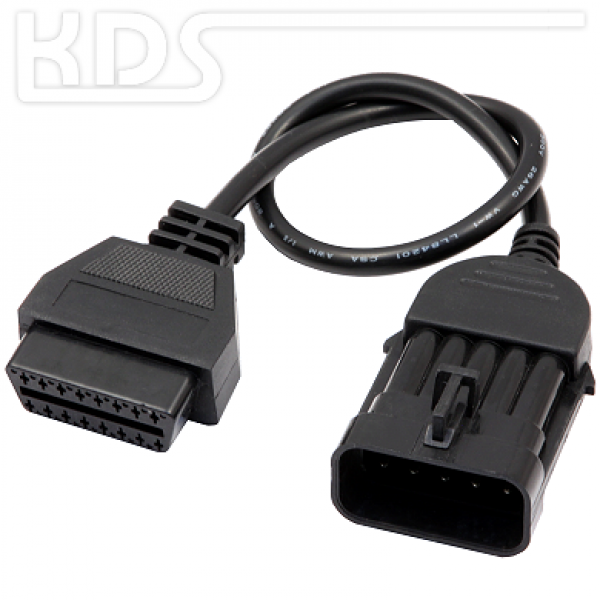 OBD Adapter-Kabel Opel auf OBD-2 (GM/Opel10M -> J1962F)