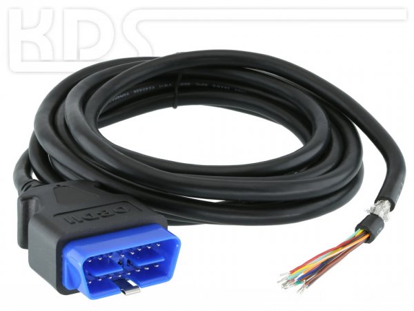 OBD-2 Kabel 'offen' L-C3 / 5.0m - HiQ Plus (J1962M Typ B -> offen)