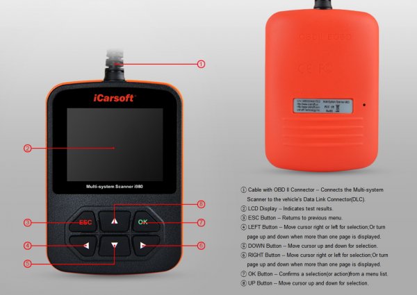 iCarsoft i980 für Mercedes Benz / Smart - OBD Diagnosegerät