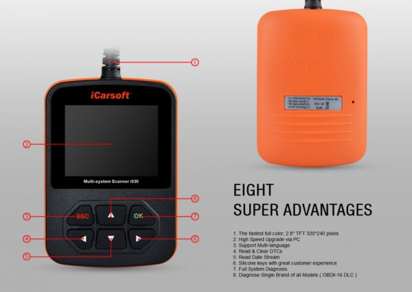 iCarsoft i930 für Landrover / Jaguar - OBD Diagnostic Tool