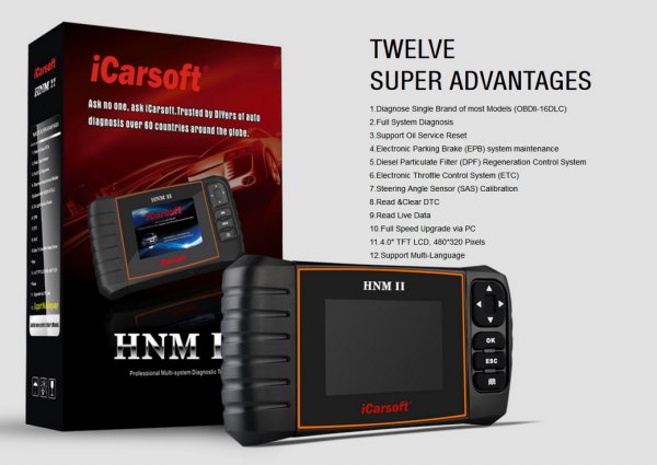 iCarsoft HNM II für Honda, Nissan, Mazda