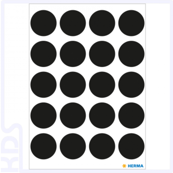 Herma Colour Dots, Ø 19mm, round, black