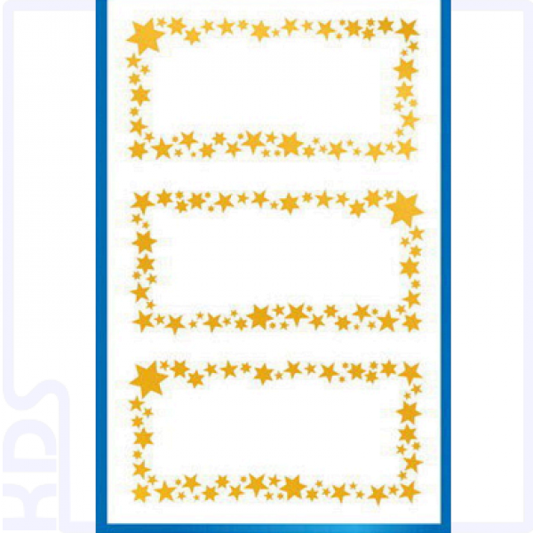 Z-Design Sticker Geschenketikett 'Widmung', Goldprägung