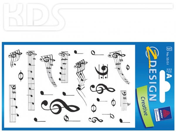 Z-Design Sticker 'Musiknoten'