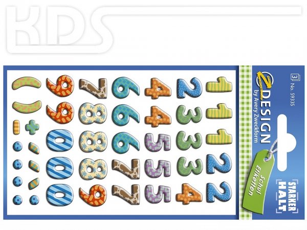 Z-Design Sticker Zahlenetiketten