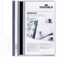 Durable Schnellhefter / Angebotshefter DuraPlus, DIN A4, grau