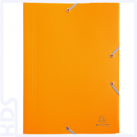 3 Flap Folder with Straps Opaque PP A4 - yellow