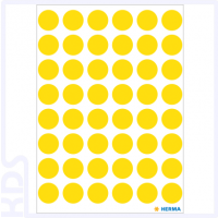 Herma Colour Dots, Ø 12mm, round, yellow