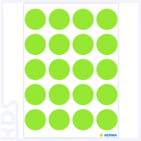 Herma Colour Dots, Ø 19mm, round, luminous green