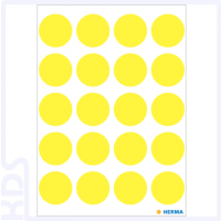 Herma Colour Dots, Ø 19mm, round, luminous yellow
