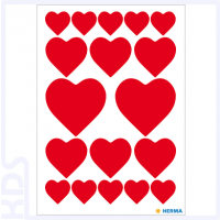 Herma Sticker 'Herzen', rot