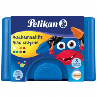 Pelikan Wachsmalstift 666/8 · rund · wasservermalbar · 8 Farben