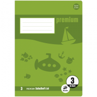 Staufen 'Premium' Schulheft Lineatur  3, DIN A4, 16 Blatt
