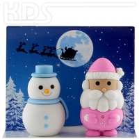 Eraser 'Santa & Olaf'  -  Trendhaus 940537, PINK