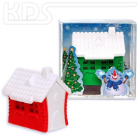 Eraser 'Santa's Home'  -  Trendhaus 943590, GREEN / RED