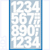 Z-Design Sticker Zahlenetiketten, 25mm, Folie
