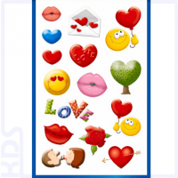 Z-Design Sticker 'Emoticon Liebe'